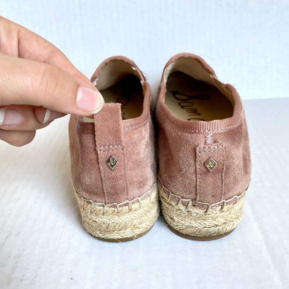 SAM EDELMAN Carrin Platform Espedrille Slip On Sneaker Shoes Pink Tan Boho 6.5 - Picture 8 of 12